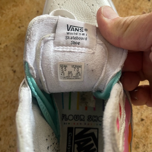 Vans hitop shoes Flour Shop x Super ComfyCush Sk8-Hi Rainbow size mens 5.5 - Picture 5 of 7